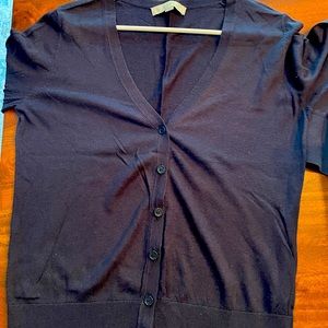 Navy blue Ann Taylor Loft button up cardigan